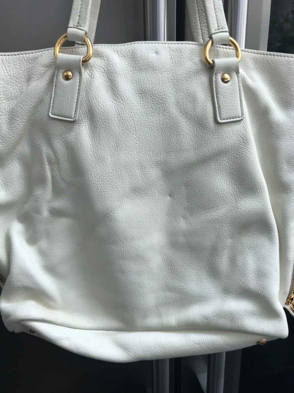 Prada Off-White Leather Tote/Shopper